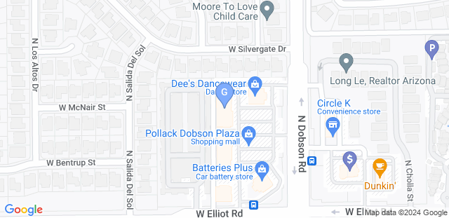 Map to Gracie Jiu-Jitsu Chandler
